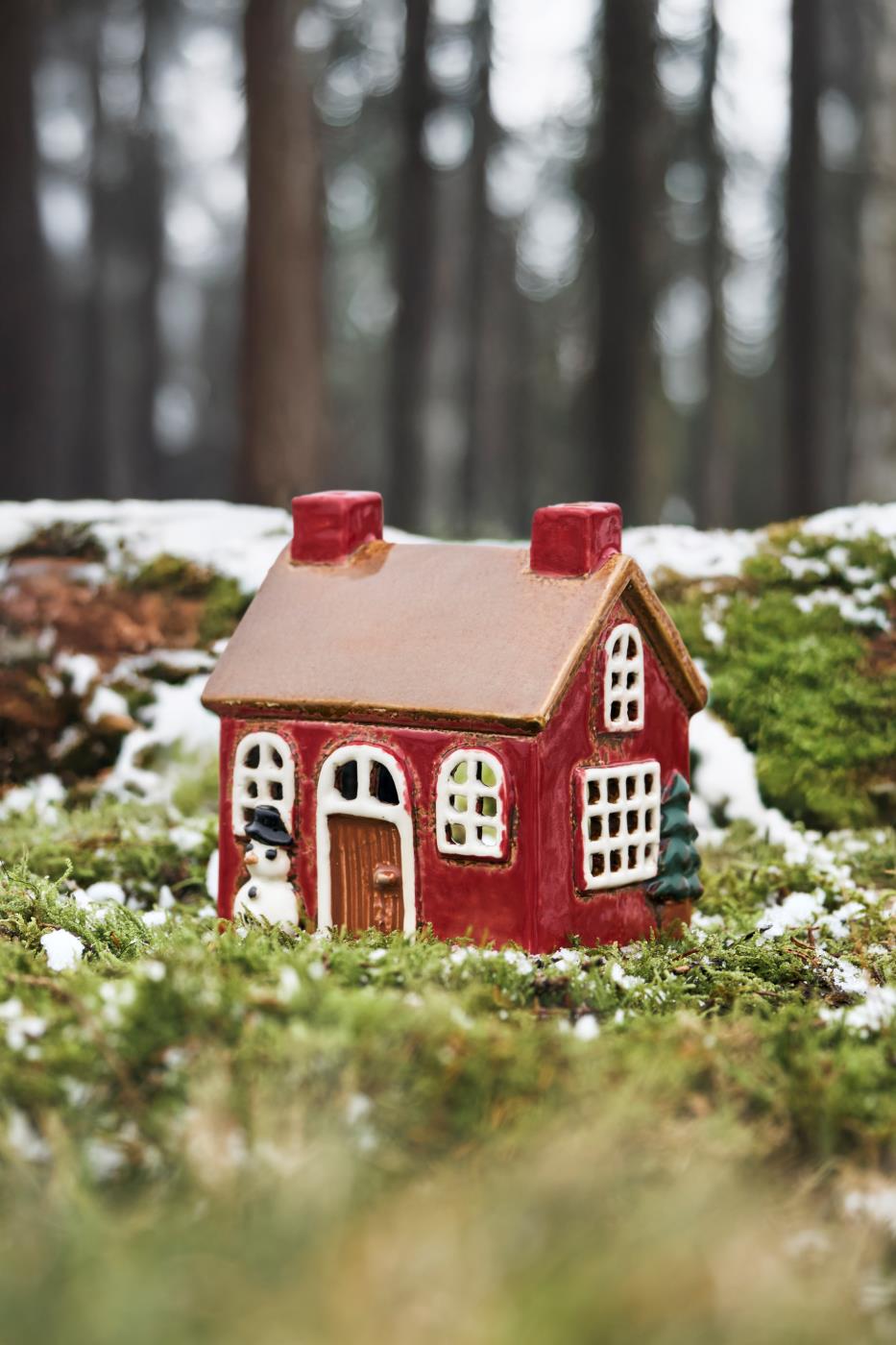 Ib Laursen - Keramikhus Stillenat För Värmeljus Snögubbe - Bild 2